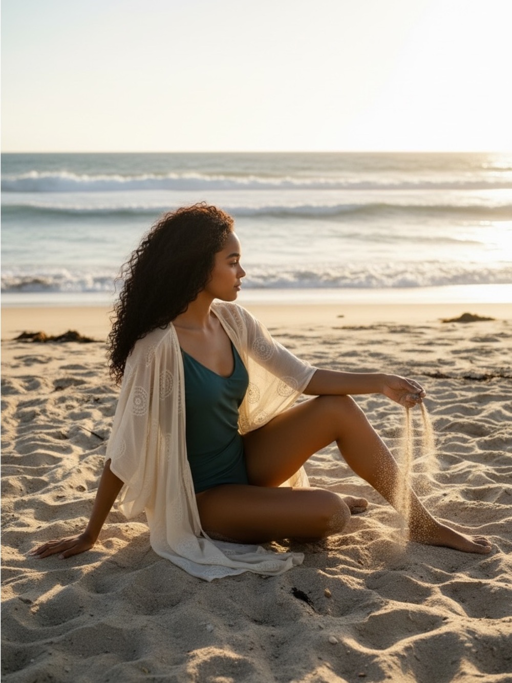 Coastal Knox Rose Cream Cover-Up Fairy flowy
